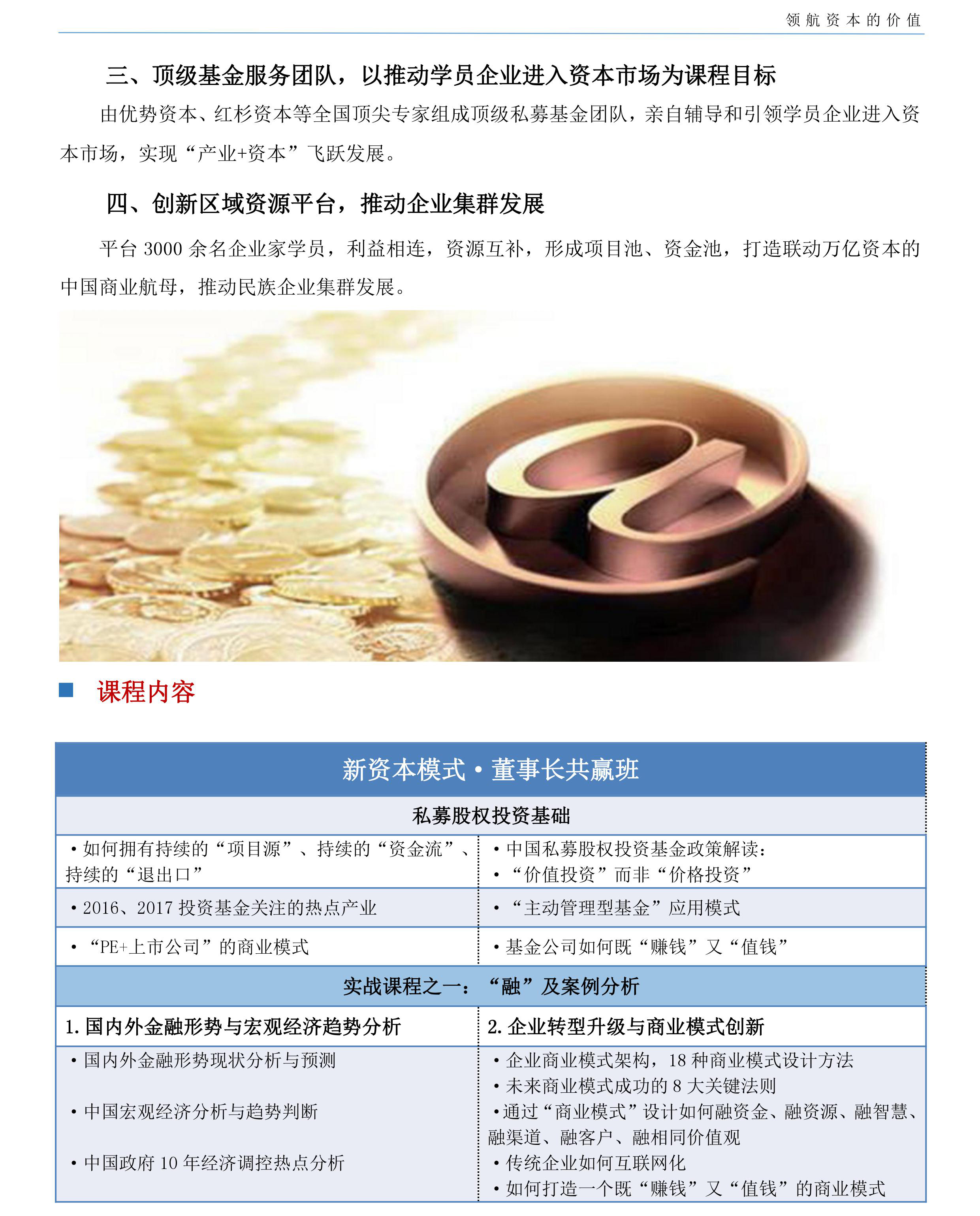 新资本模式·董事长共赢班