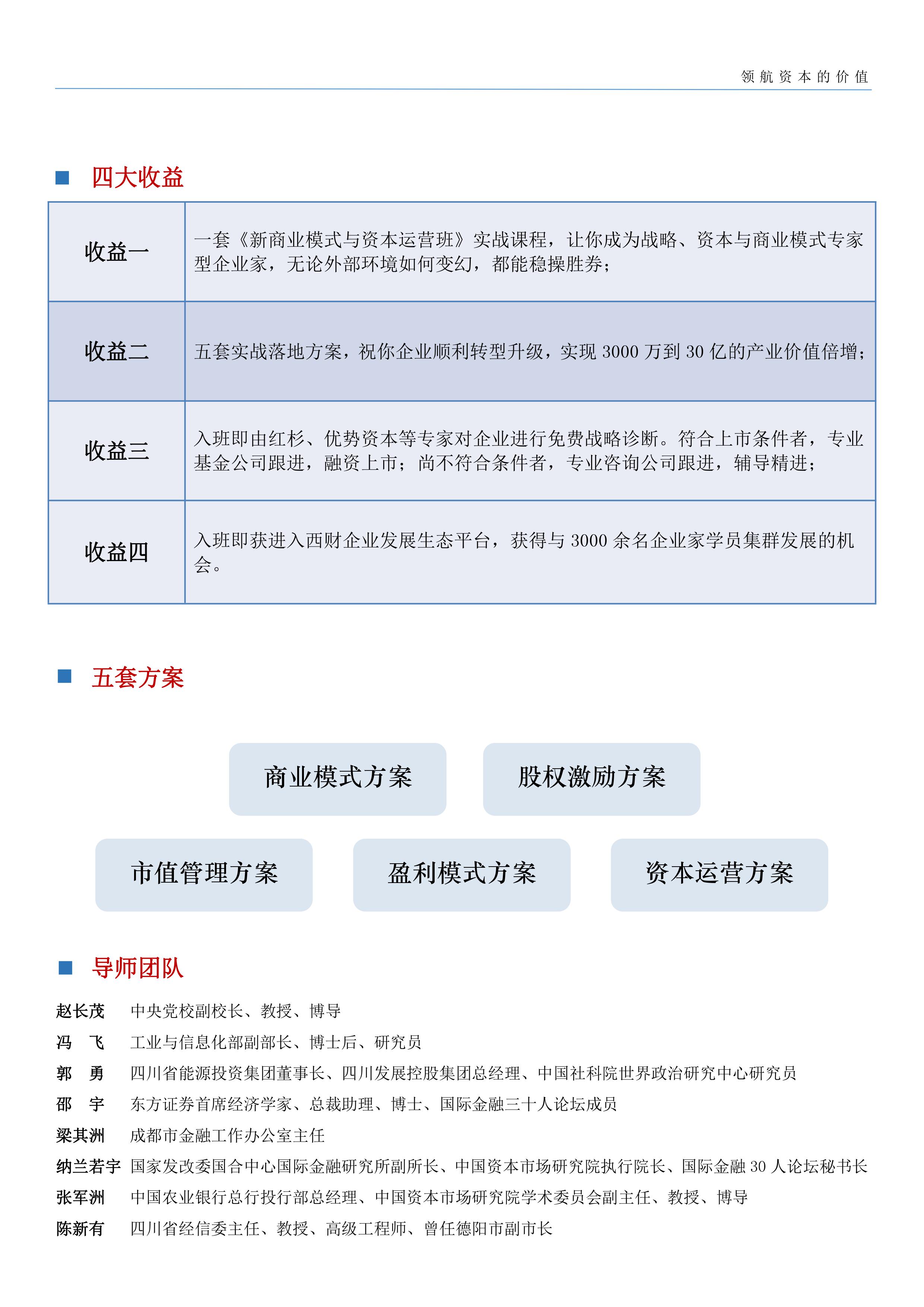 颠覆性商业模式与新资本运营博士课程班